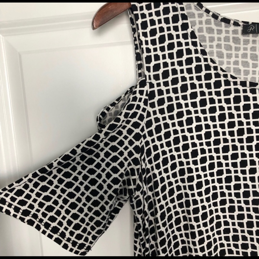 Adrianna Papell Cold Shoulder Print Dress